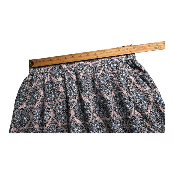 Loft Women's Geometric Printed Elastic Linen Rayon Waist Skirt Size Small - Picture 8 of 11